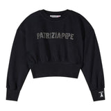 Patrizia Pepe Felpa Chiusa Girocollo tinta unita Nero per Bambina 7M0946XXX NERO PATRIZIA PEPE 
