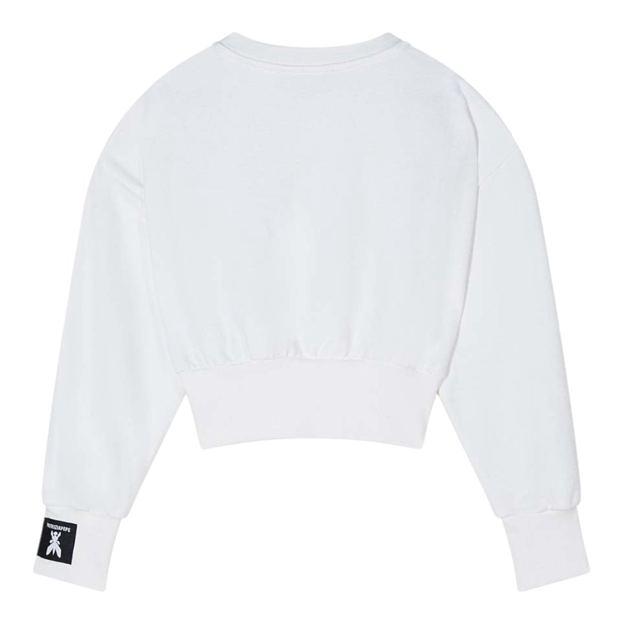 Patrizia Pepe Felpa Chiusa Girocollo tinta unita Bianco per Bambina 7M0946XXXXX BIANCO PATRIZIA PEPE 