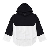Patrizia Pepe Felpa Chiusa con Cappuccio tinta unita Nero per Bambina 7M0947X NERO PATRIZIA PEPE 