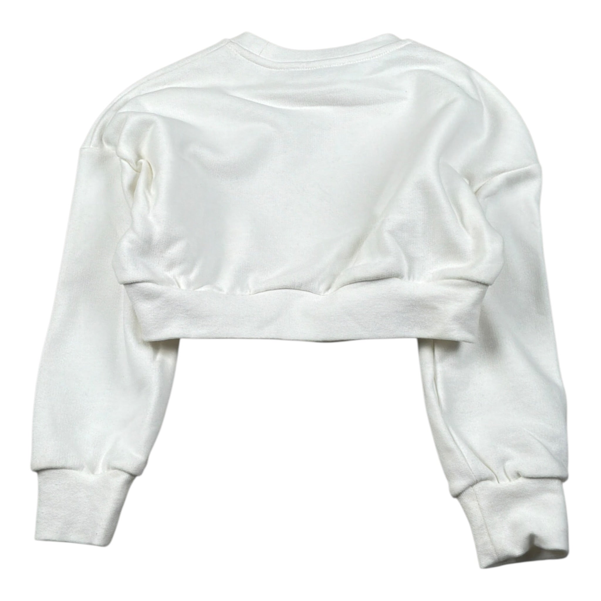 Patrizia Pepe Felpa tinta unita con Applicazioni Girocollo Bianco per Bambina 7M0949 BIANCO PATRIZIA PEPE 