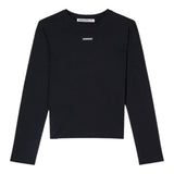 Patrizia Pepe Shirt tinta unita con Logo Nero per Bambina 7M0956X NERO PATRIZIA PEPE 