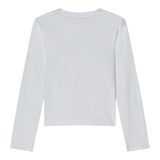 Patrizia Pepe Shirt tinta unita con Logo Bianco per Bambina 7M0956XX BIANCO PATRIZIA PEPE 