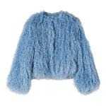 Patrizia Pepe Pelliccia tinta unita Azzurro per Bambina 7O0041 AZZURRO PATRIZIA PEPE 
