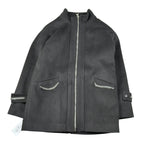 Patrizia Pepe Cappotto tinta unita con Zip Nero per Bambina 7O0048 NERO PATRIZIA PEPE 