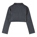 Patrizia Pepe Giacca tinta unita Modello Crop Grigio per Bambina 7S0280 GRIGIO PATRIZIA PEPE 