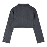 Patrizia Pepe Giacca tinta unita Modello Crop Grigio per Bambina 7S0280 GRIGIO PATRIZIA PEPE 