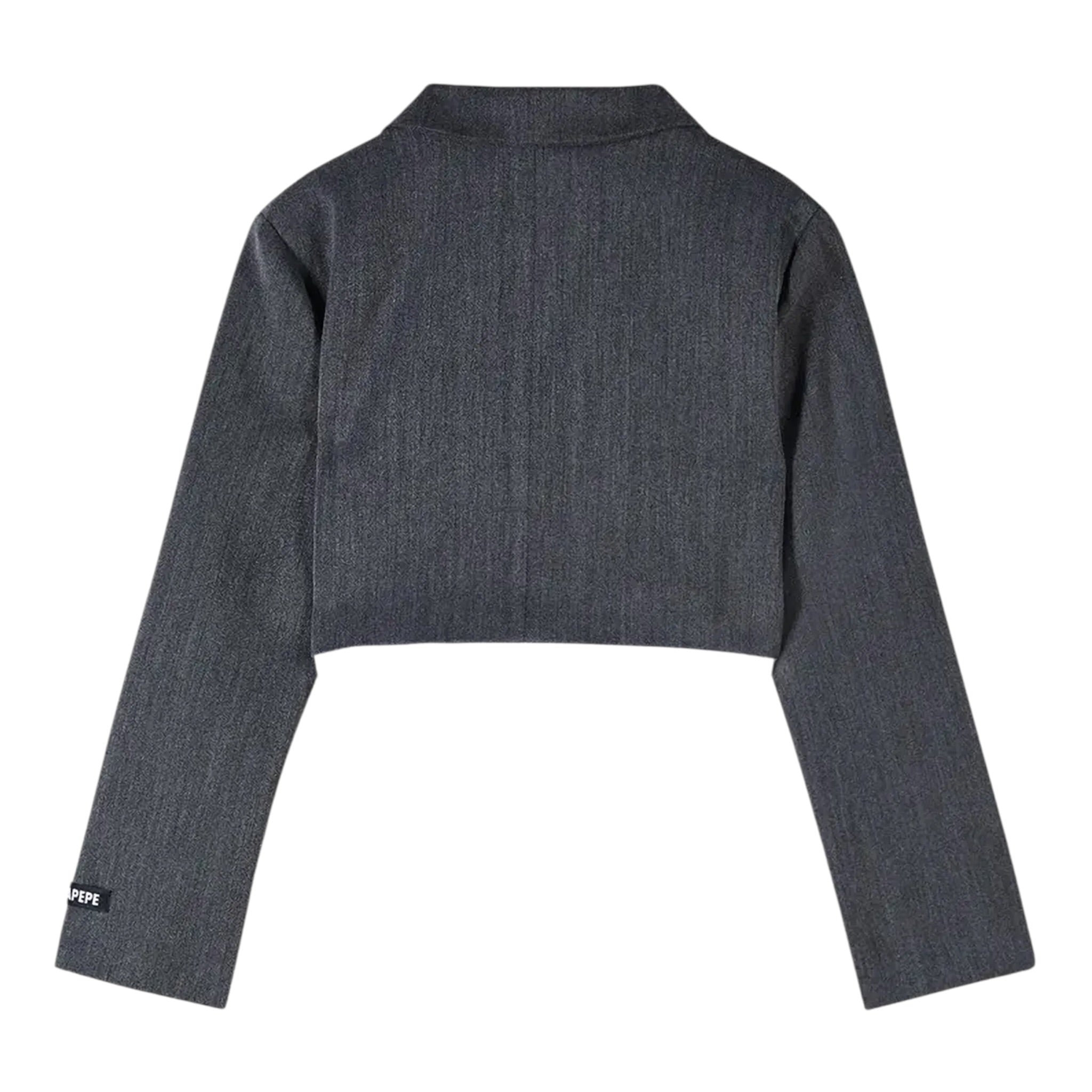Patrizia Pepe Giacca tinta unita Modello Crop Grigio per Bambina 7S0280 GRIGIO PATRIZIA PEPE 