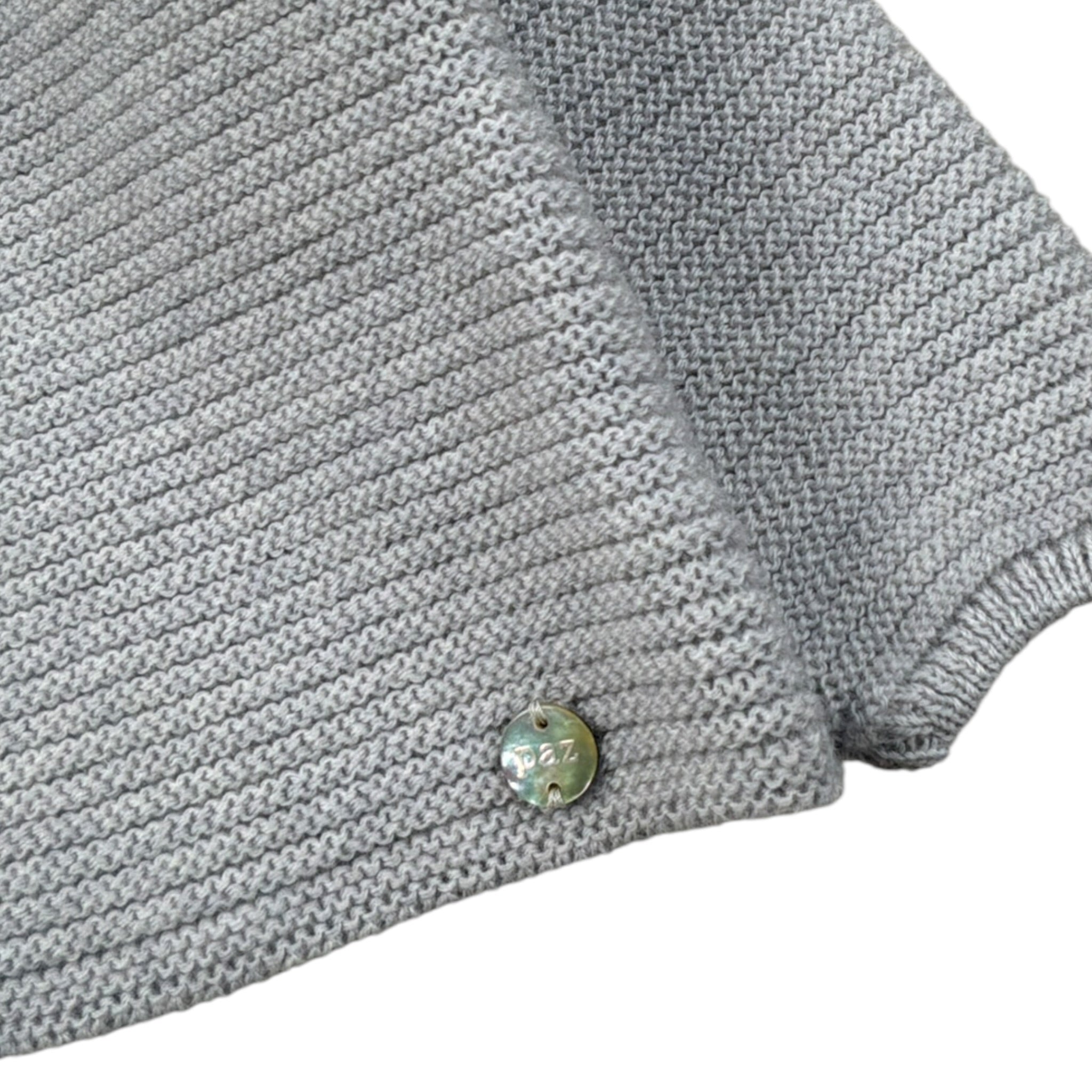 Paz Rodriguez Cardigan tinta unita Grigio per Neonato 00141240X GRIGIO PAZ RODRIGUEZ 