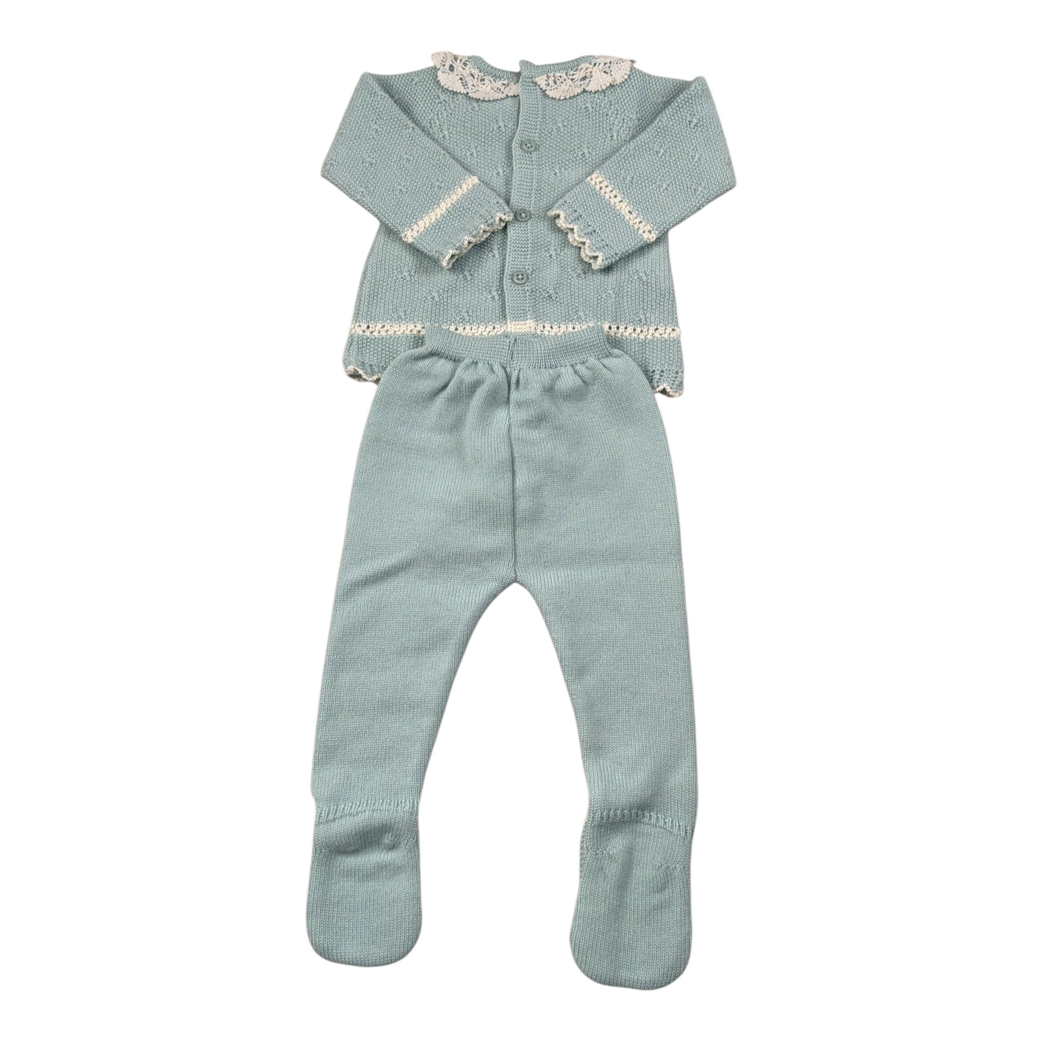 Paz Rodriguez Completo 2 Pezzi Maglia-Ghettina Verde Acqua per Neonata 003112947 VERDE ACQUA PAZ RODRIGUEZ 