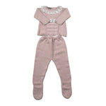 Paz Rodriguez Completo 2 Pezzi Maglia-Ghettina tinta unita Rosa per Neonata 003122075 ROSA PAZ RODRIGUEZ 