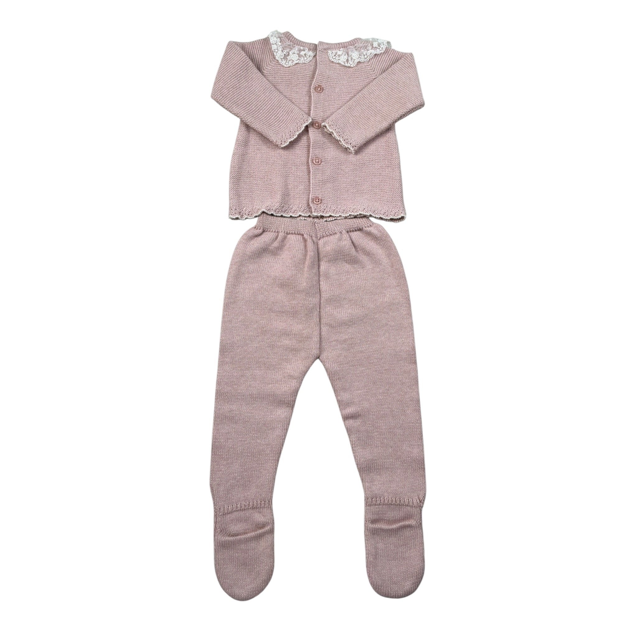 Paz Rodriguez Completo 2 Pezzi Maglia-Ghettina tinta unita Rosa per Neonata 003122075 ROSA PAZ RODRIGUEZ 
