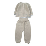 Paz Rodriguez Completo 2Pz Maglia-Pantalone con Ricami Beige per Neonata 003123089 BEIGE PAZ RODRIGUEZ 