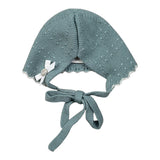 Paz Rodriguez Cappello tinta unita con Ricami Verde per Neonata 01131801 VERDE PAZ RODRIGUEZ 