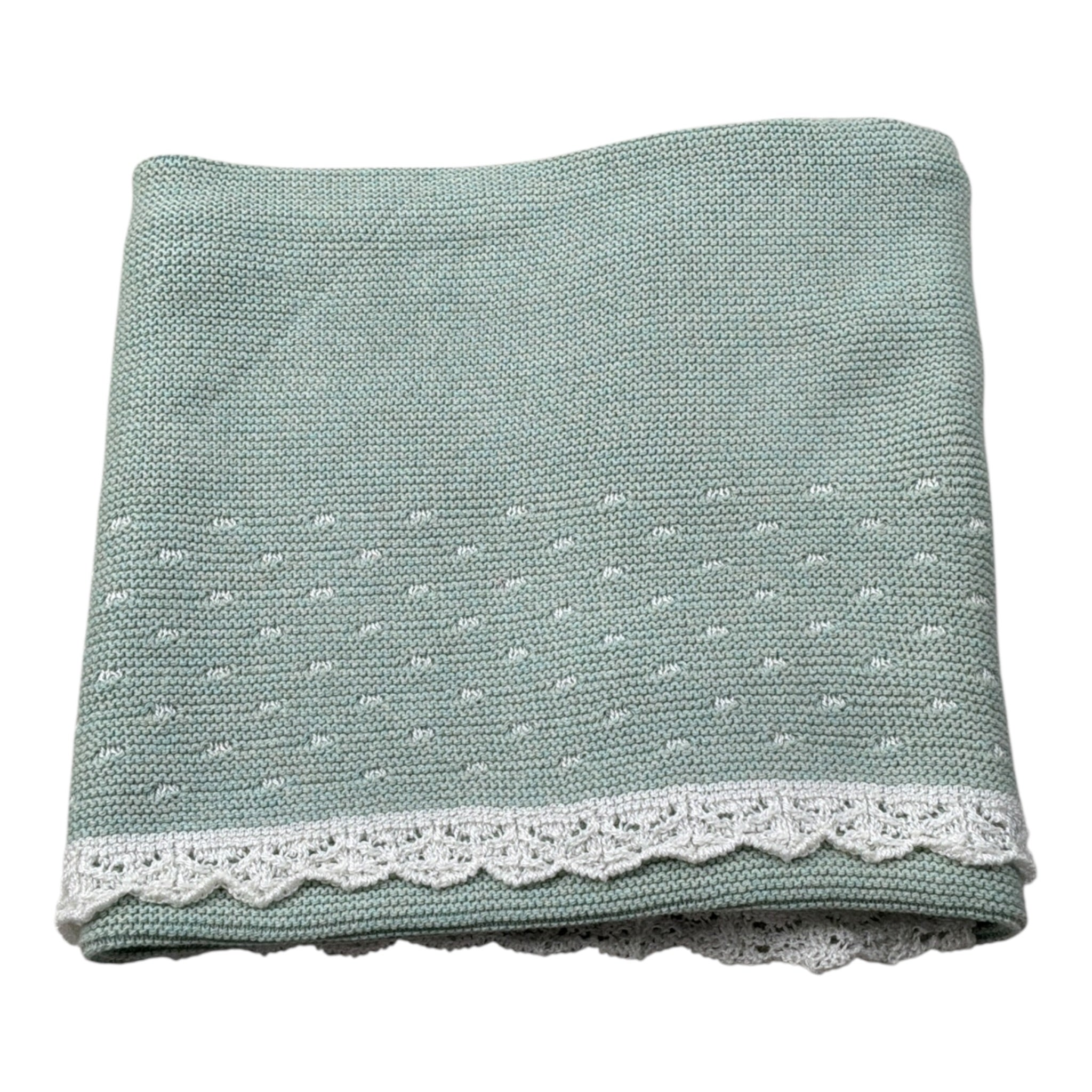 Paz Rodriguez Coperta tinta unita Verde Acqua per Neonata 031120199 VERDE ACQUA PAZ RODRIGUEZ 