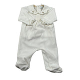 Pepece' Tutina Manica Lunga tinta unita In Ciniglia Panna per Neonato 743 PANNA PEPECE' 