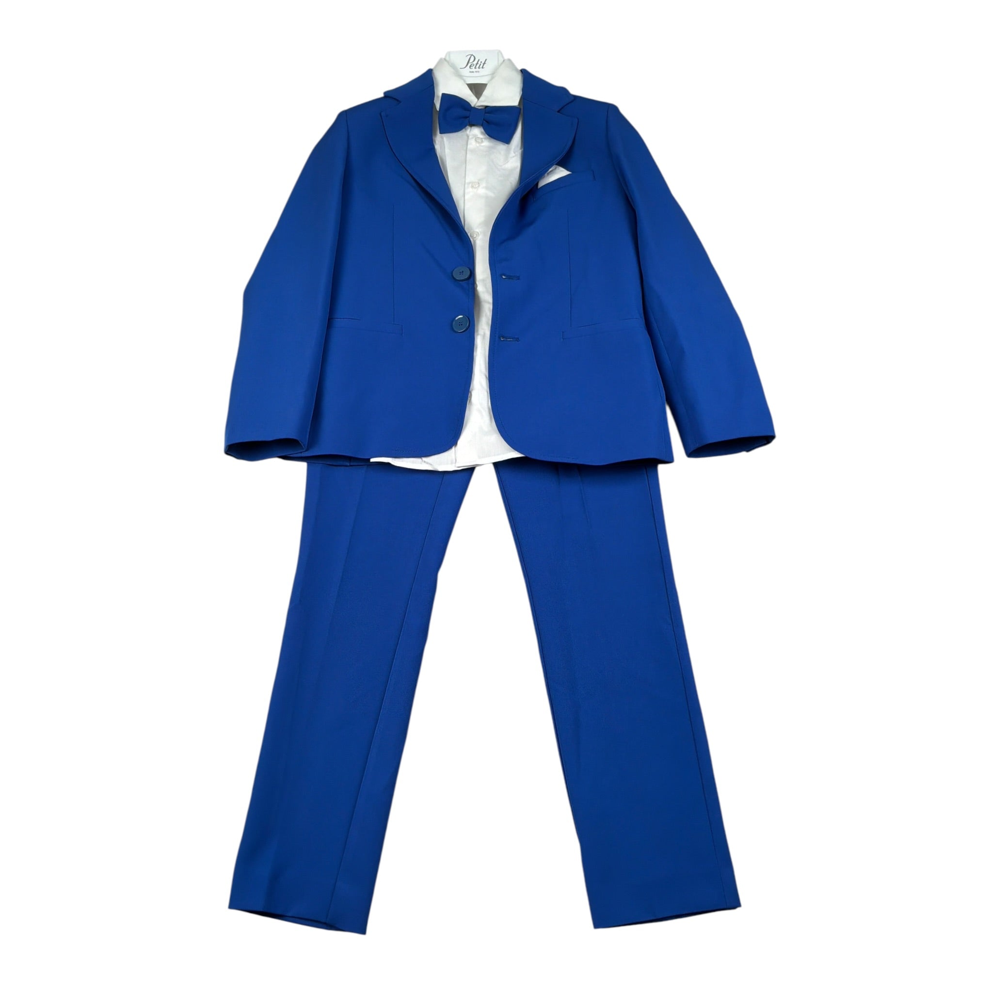Petit Completo 4 Pezzi Giacca-Pantalone-Camicia-Papillon Blu per Bambino CMPT BLU PETIT 