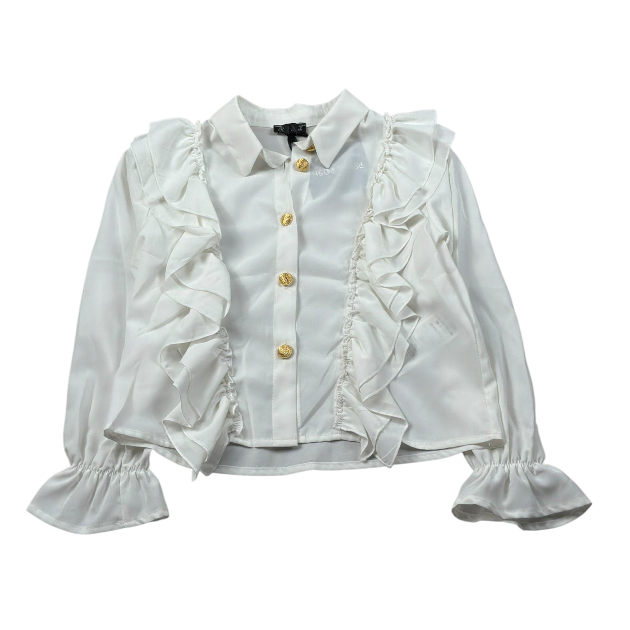 Petit Posh Camicia Manica Lunga tinta unita Panna per Bambina GFJF25150CA PANNA PETIT POSH 