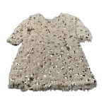 Petit Posh Abito Mezza Manica tinta unita con Paillettes Beige per Bambina GFJF25166VE BEIGE PETIT POSH 