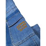 Philosophy Jeans tinta unita con Tasconi Azzurro per Bambina 19E406 AZZURRO PHILOSOPHY 