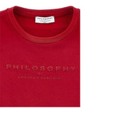 Philosophy T-Shirt tinta unita con Stampa Rosso per Bambina I1F609X ROSSO PHILOSOPHY 