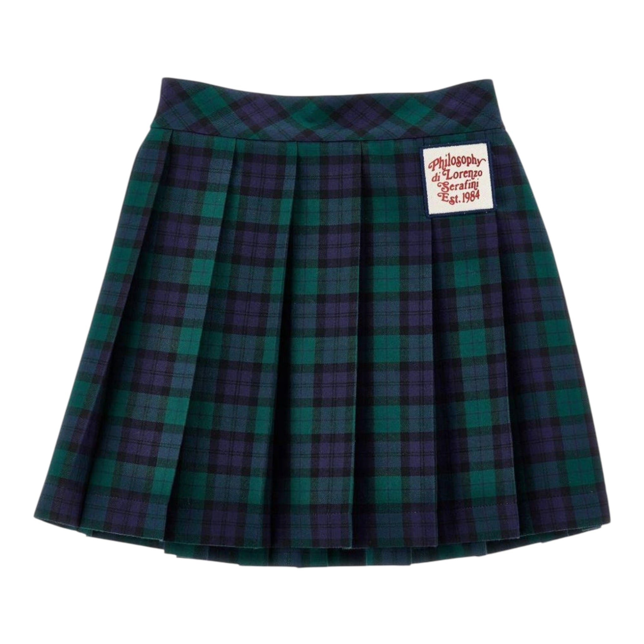 Philosophy Gonna tinta unita con Fantasia Verde per Bambina I1F704 VERDE PHILOSOPHY 