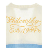 Philosophy Cardigan tinta unita con Ricami Panna per Bambina I9E801 PANNA PHILOSOPHY 