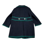 Piccola Ludo Cappotto tinta unita con Profili In Contrasto Blu per Bambina BF11WB035 BLU PICCOLA LUDO 