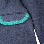 Piccola Ludo Cappotto tinta unita con Profili In Contrasto Blu per Neonata BF11WB035N BLU PICCOLA LUDO 