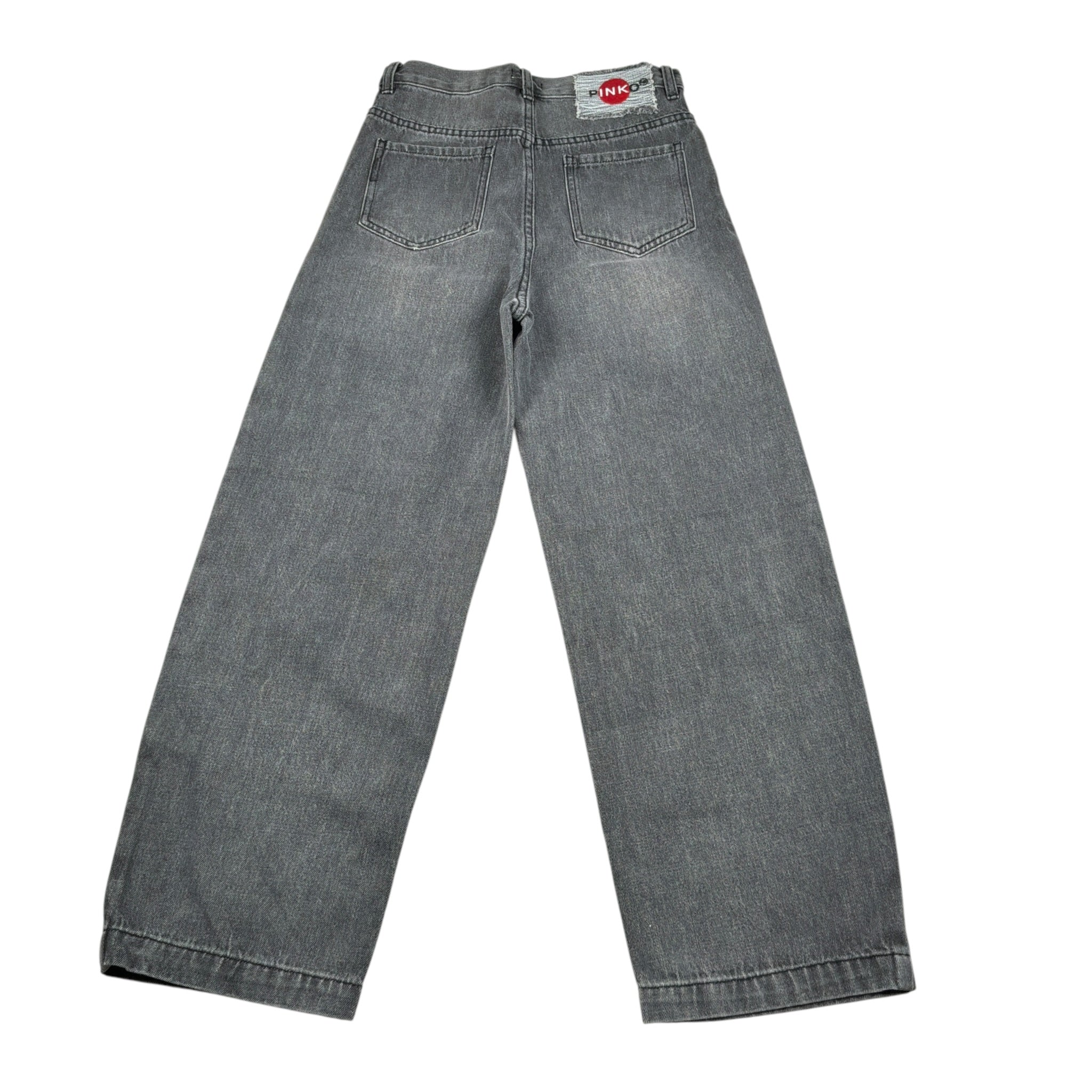 Pink Baby Jeans tinta unita con Logo Grigio per Bambina KFPA022X GRIGIO PINK BABY 