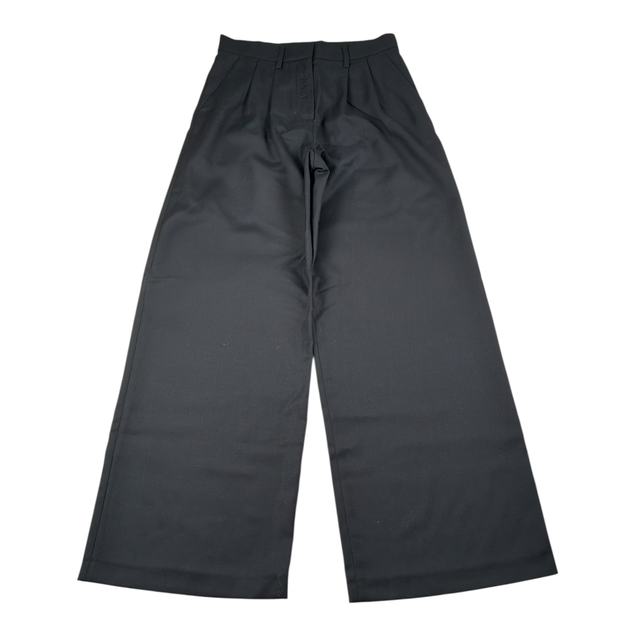 Pink Baby Pantalone tinta unita Modello Palazzo Nero per Bambina KFPA037 NERO PINK BABY 