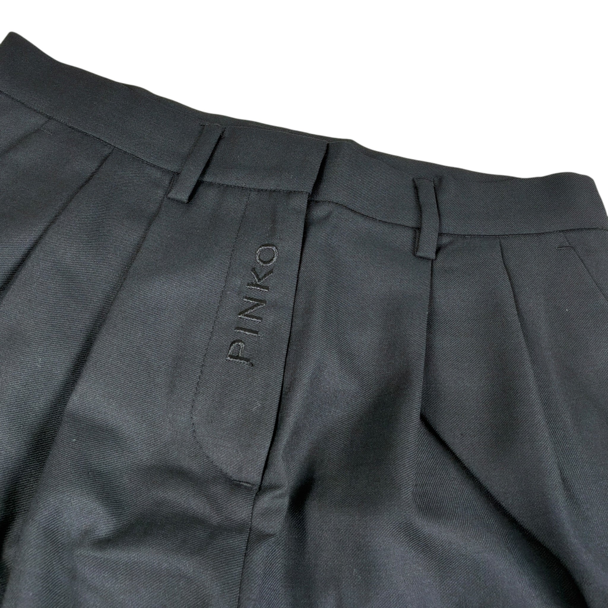 Pink Baby Pantalone tinta unita Modello Palazzo Nero per Bambina KFPA037 NERO PINK BABY 