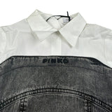 Pinko Abito Manica Lunga In Denim con Maniche In Camicia Grigio per Bambina KFAB023 GRIGIO PINKO 