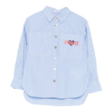 Pinko Camicia Manica Lunga Fantasia A Righe Azzurro per Bambina KFCA015 AZZURRO PINKO 