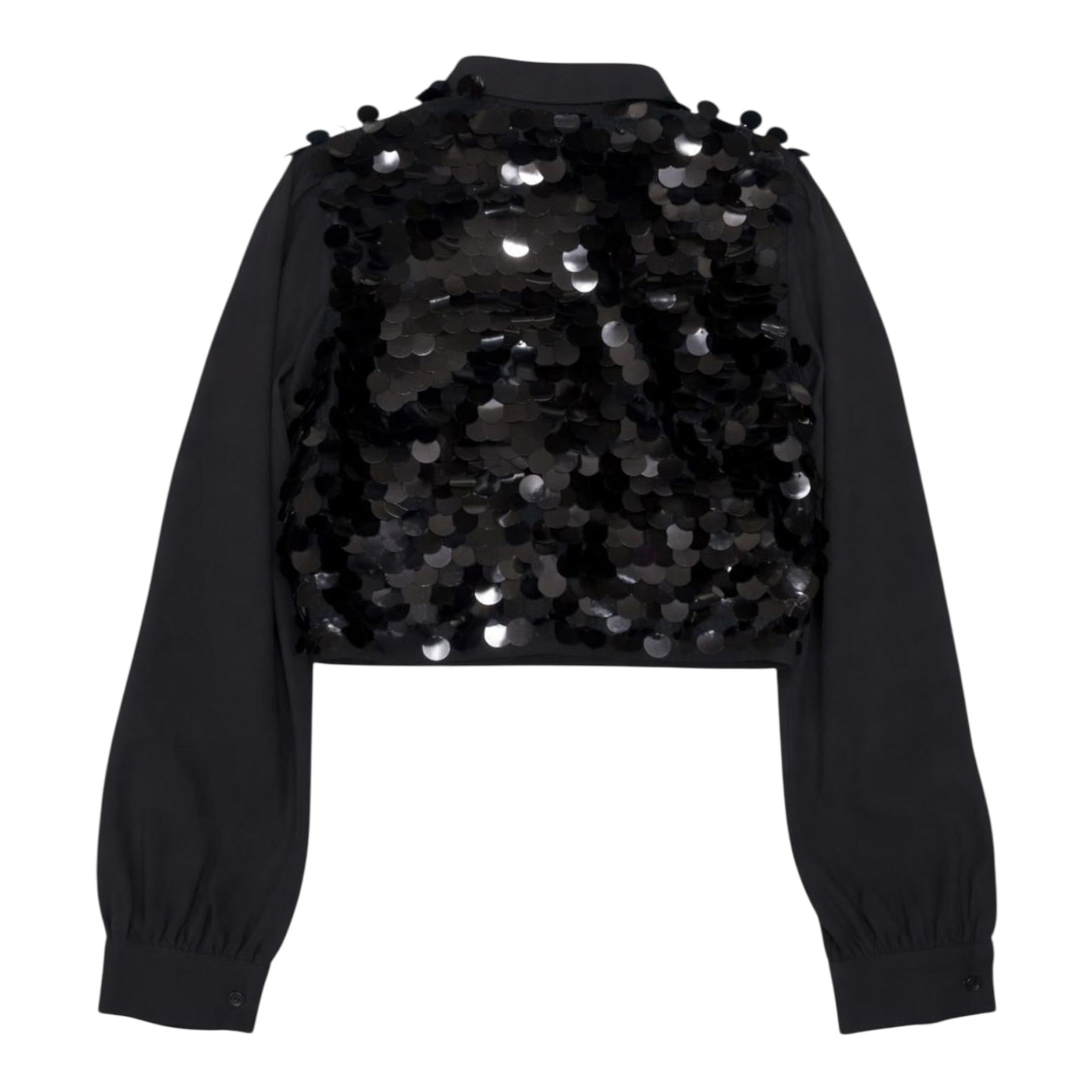 Pinko Camicia Manica Lunga Paillettata tinta unita Nero per Bambina KFCA019 NERO PINKO 