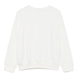 Pinko Felpa Chiusa Girocollo tinta unita con Logo Panna per Bambina KFFE011 PANNA PINKO 