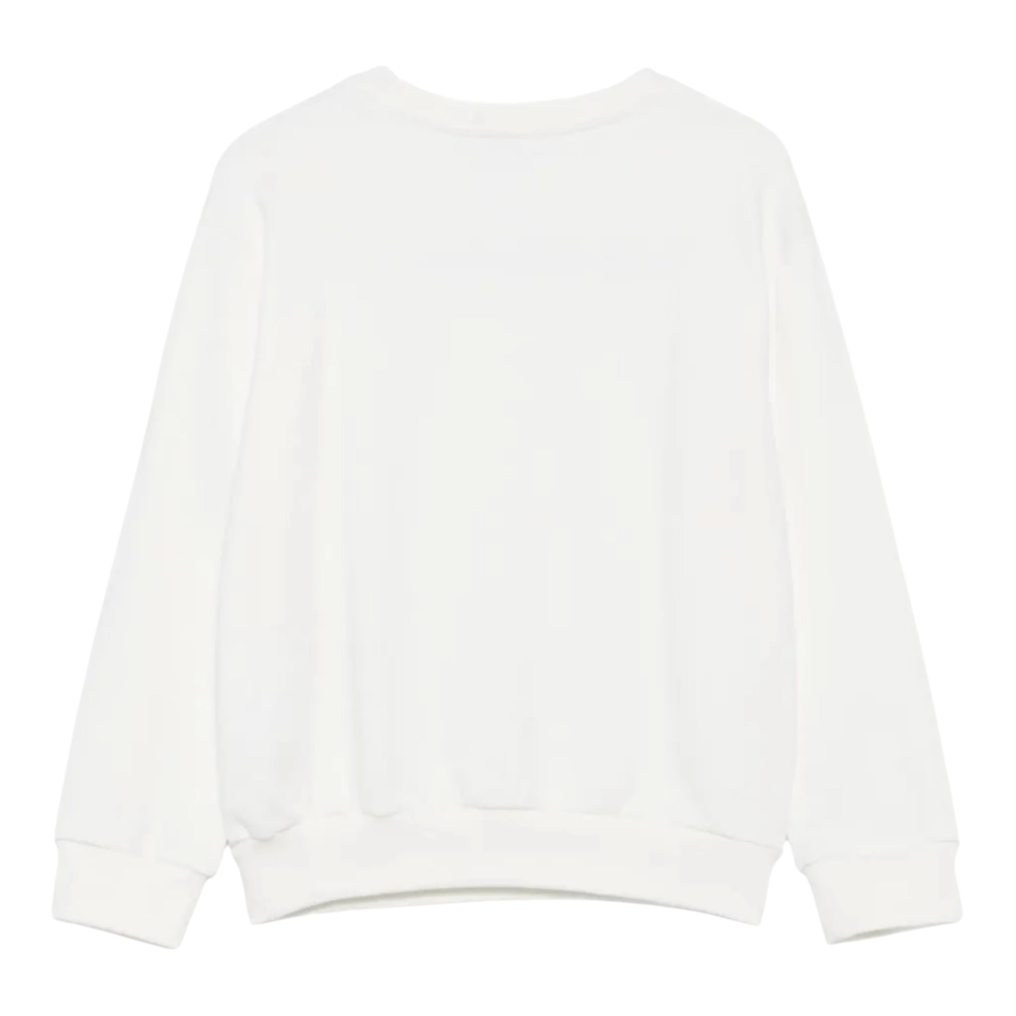 Pinko Felpa Chiusa Girocollo tinta unita con Logo Panna per Bambina KFFE011 PANNA PINKO 