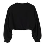 Pinko Felpa Chiusa Girocollo tinta unita con Logo Nero per Bambina KFFE012 NERO PINKO 