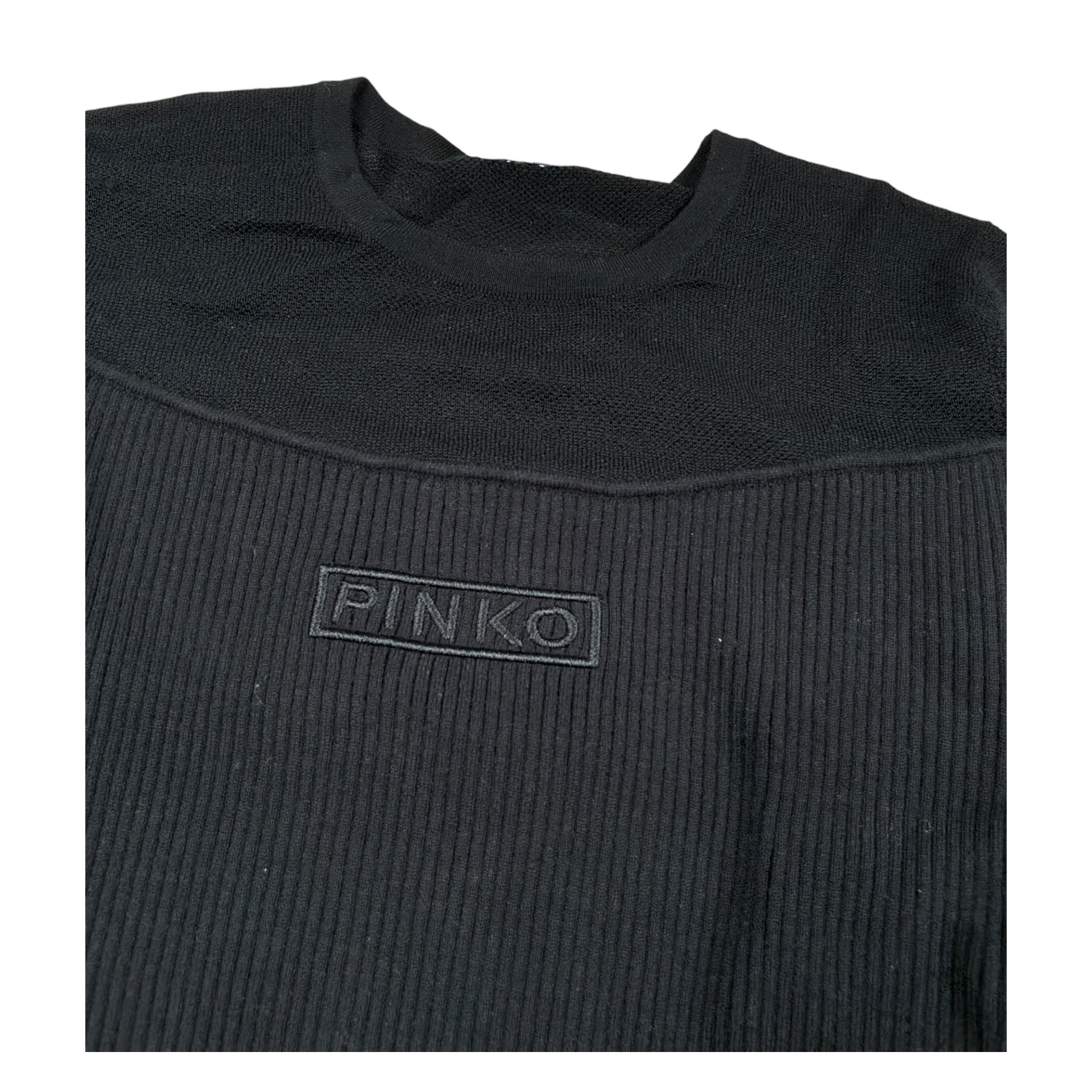 Pinko Maglia Tnta Unita Girocollo Nero per Bambina KFMA019 NERO PINKO 