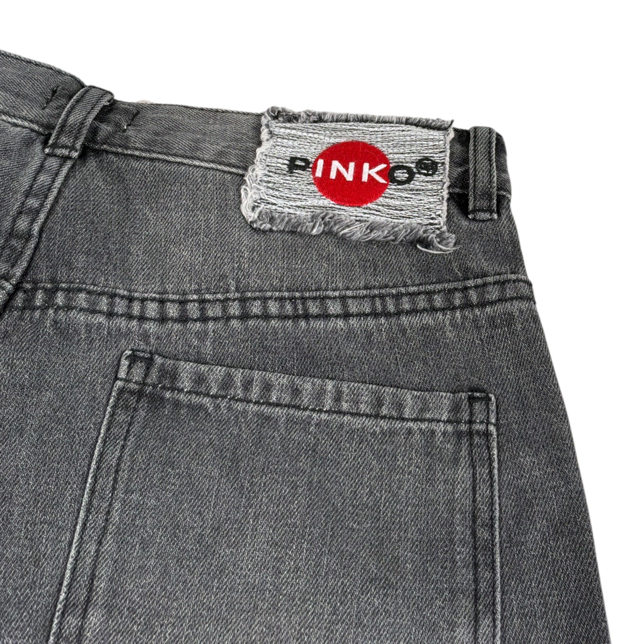 Pinko Jeans tinta unita con Logo Nero per Bambina KFPA022 NERO PINKO 