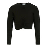 Pinko Shirt Girocollo tinta unita con Logo Nero per Bambina KFTS023 NERO PINKO 