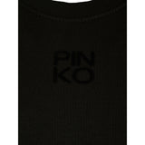 Pinko Shirt Girocollo tinta unita con Logo Nero per Bambina KFTS023 NERO PINKO 