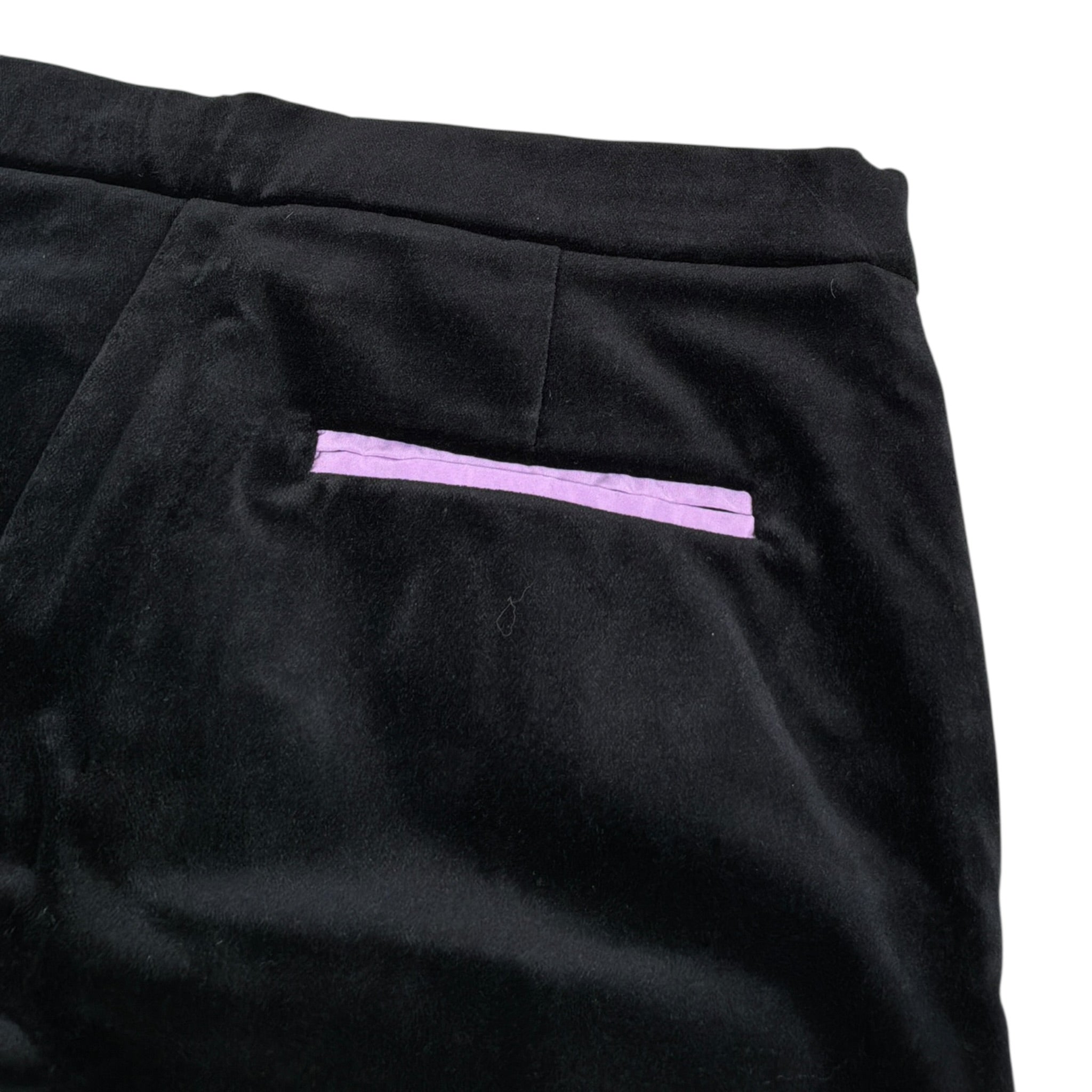 Stella Mccartney Pantalone tinta unita In Velluto Nero per Bambina TV6F10 NERO STELLA McCARTNEY 