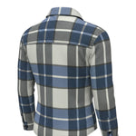 Please Camicia Bicolore con Fantasia Quadri Azzurro per Bambino CL61104B77 AZZURRO PLEASE 