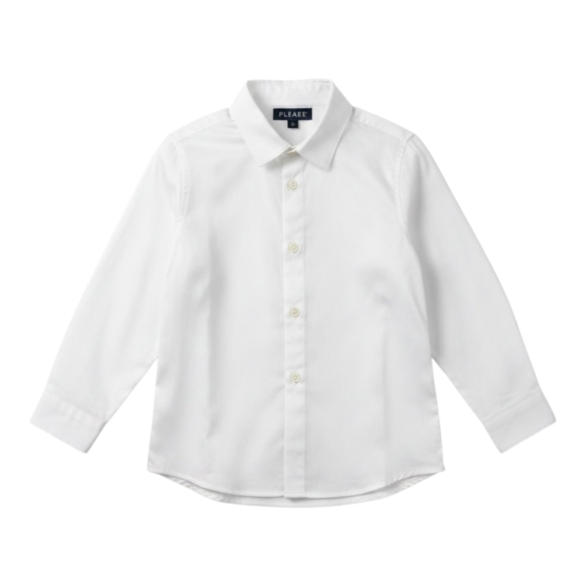Please Camicia tinta unita Manica Lunga Bianco per Bambino CL65270B77 BIANCO PLEASE 