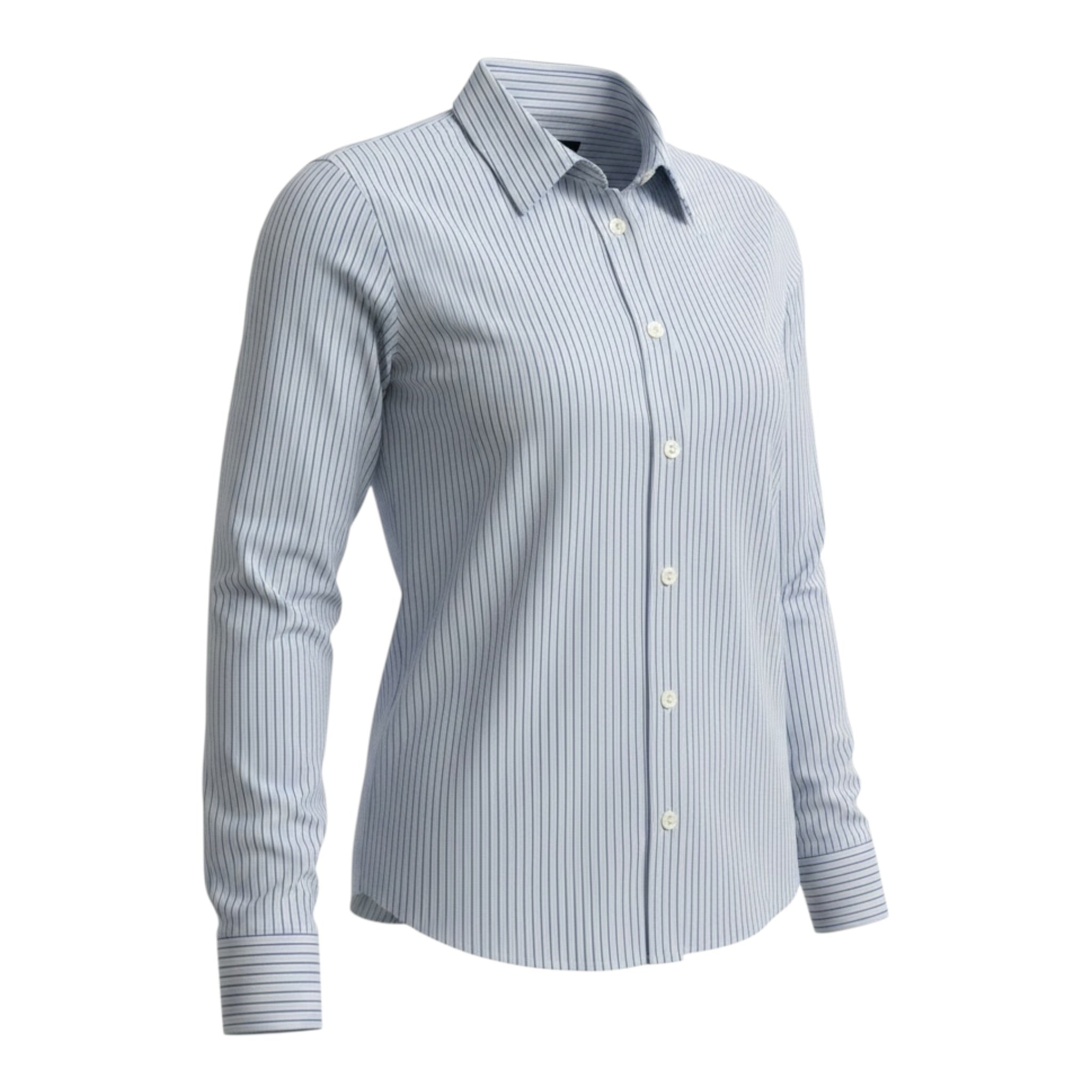 Please Camicia tinta unita con Fantasia A Righe Azzurro per Bambina CL73271G78 AZZURRO PLEASE 
