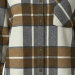 Please Camicia Bicolore con Fantasia Quadri E Cappuccio Cammello per Bambino CL75103B77 CAMMELLO PLEASE 