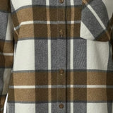 Please Camicia Bicolore con Fantasia Quadri E Cappuccio Cammello per Bambino CL75103B77 CAMMELLO PLEASE 