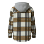 Please Camicia Bicolore con Fantasia Quadri E Cappuccio Cammello per Bambino CL75103B77 CAMMELLO PLEASE 