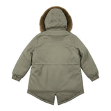 Please Giubbino Modello Parka tinta unita con Cappuccio Verde per Bambino JE16160G78 VERDE PLEASE 