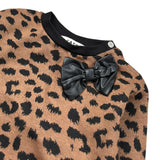 Please Maglia tinta unita con Fantasia Maculata Biscotto per Neonata LB05174G77 BISCOTTO PLEASE 
